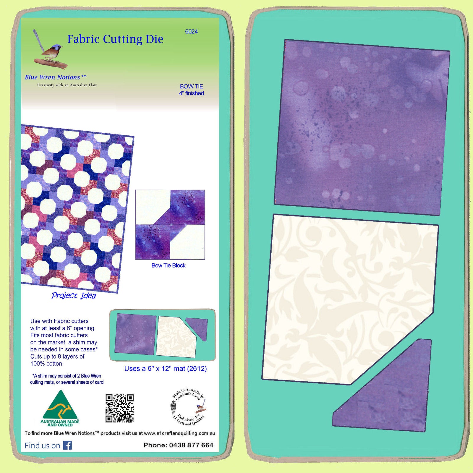 Bow Tie 8" finished block -  6024 - Mat Included