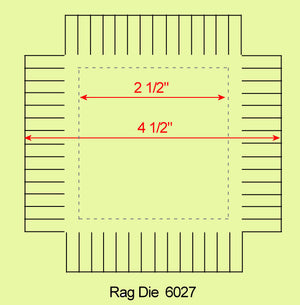Rag Die, 4 1/2" - Multi x 2 - 6027 - includes cutting mat