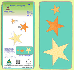 Stars, 1.75", 3.5" and 5"   - 6041 - Mat included