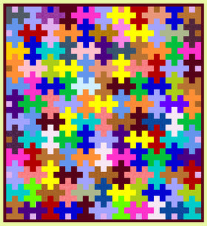 Rectangle 2½"x 6½" cut (2"x 6" finished)  & Square 2½" x 2½" cut (2" x 2" finished) - 6046