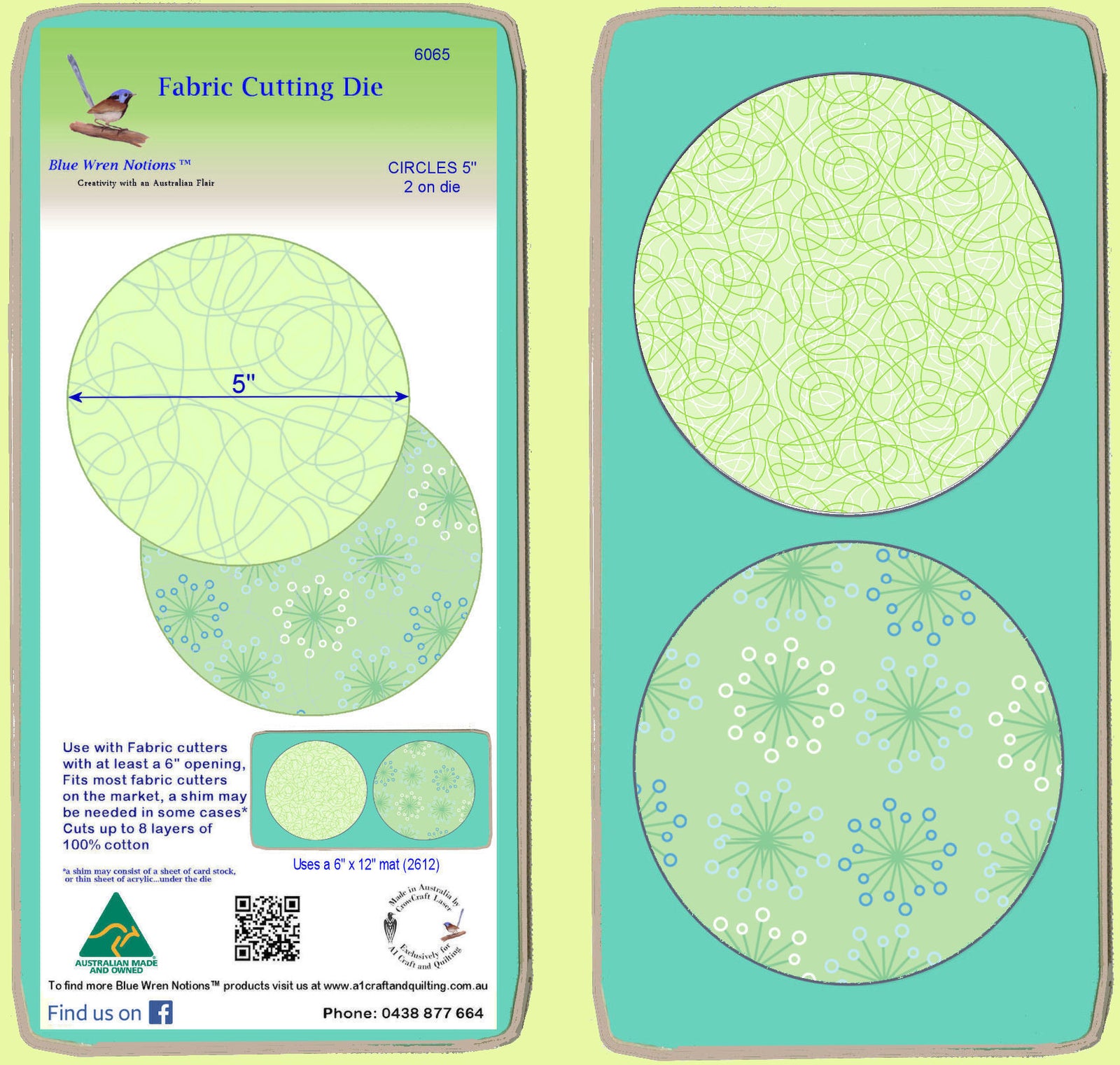 Circle 5" - Multi x 2  - 6065- includes cutting mat