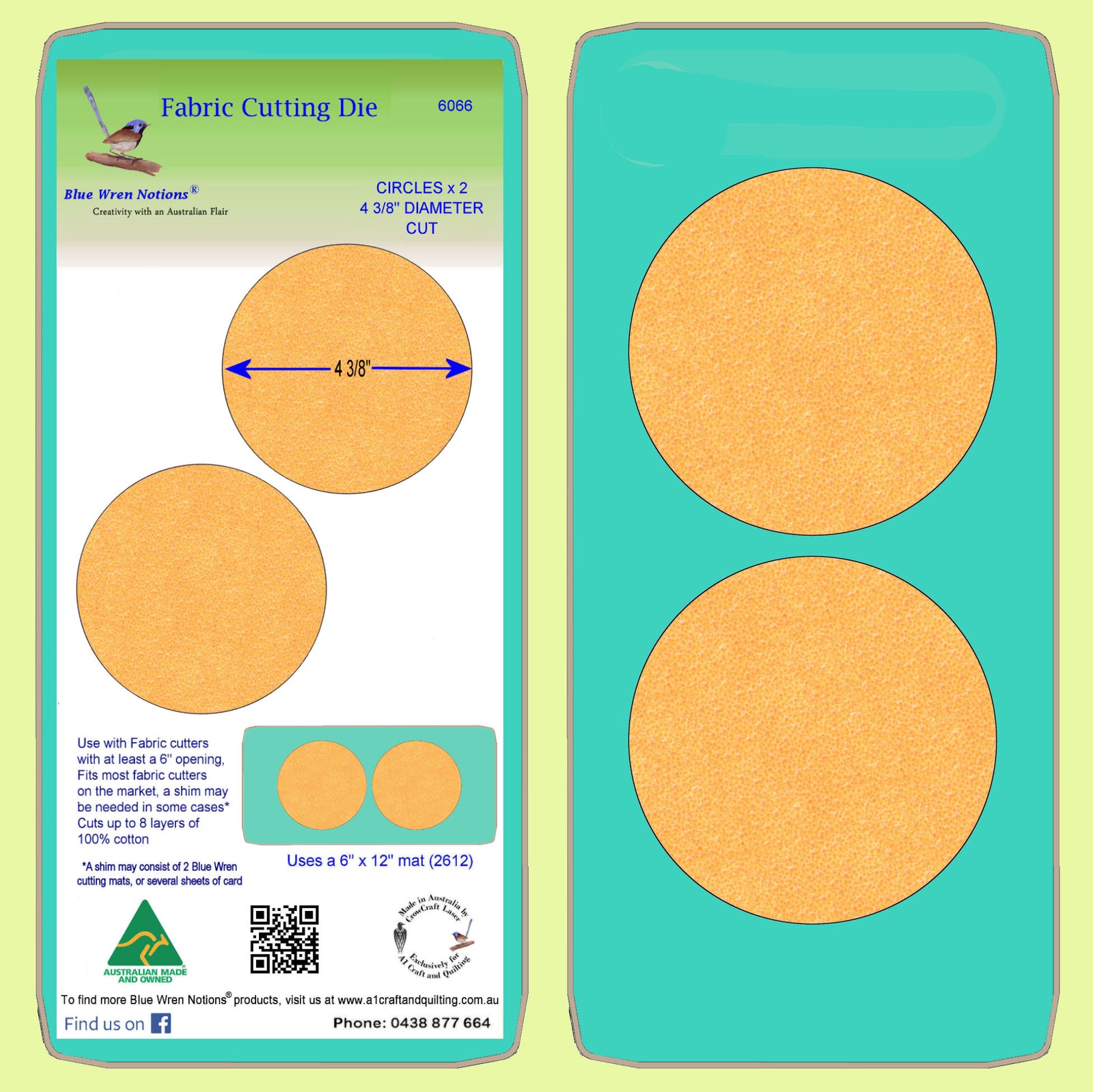 Circle 4 3/8" - Multi x 2  - 6066- includes cutting mat