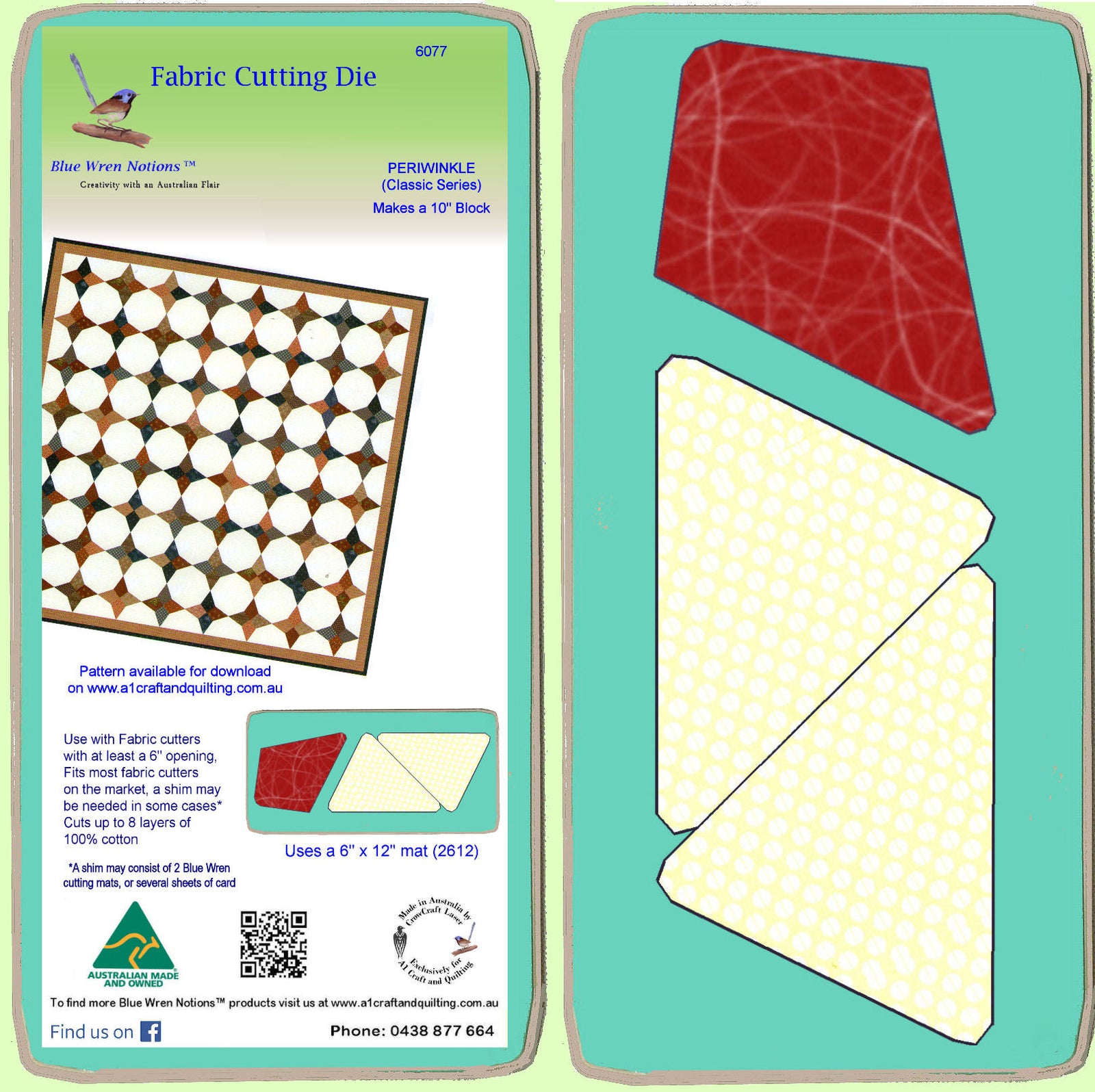 Periwinkle (Classic Series) - 6077  (10" block) -  Mat included