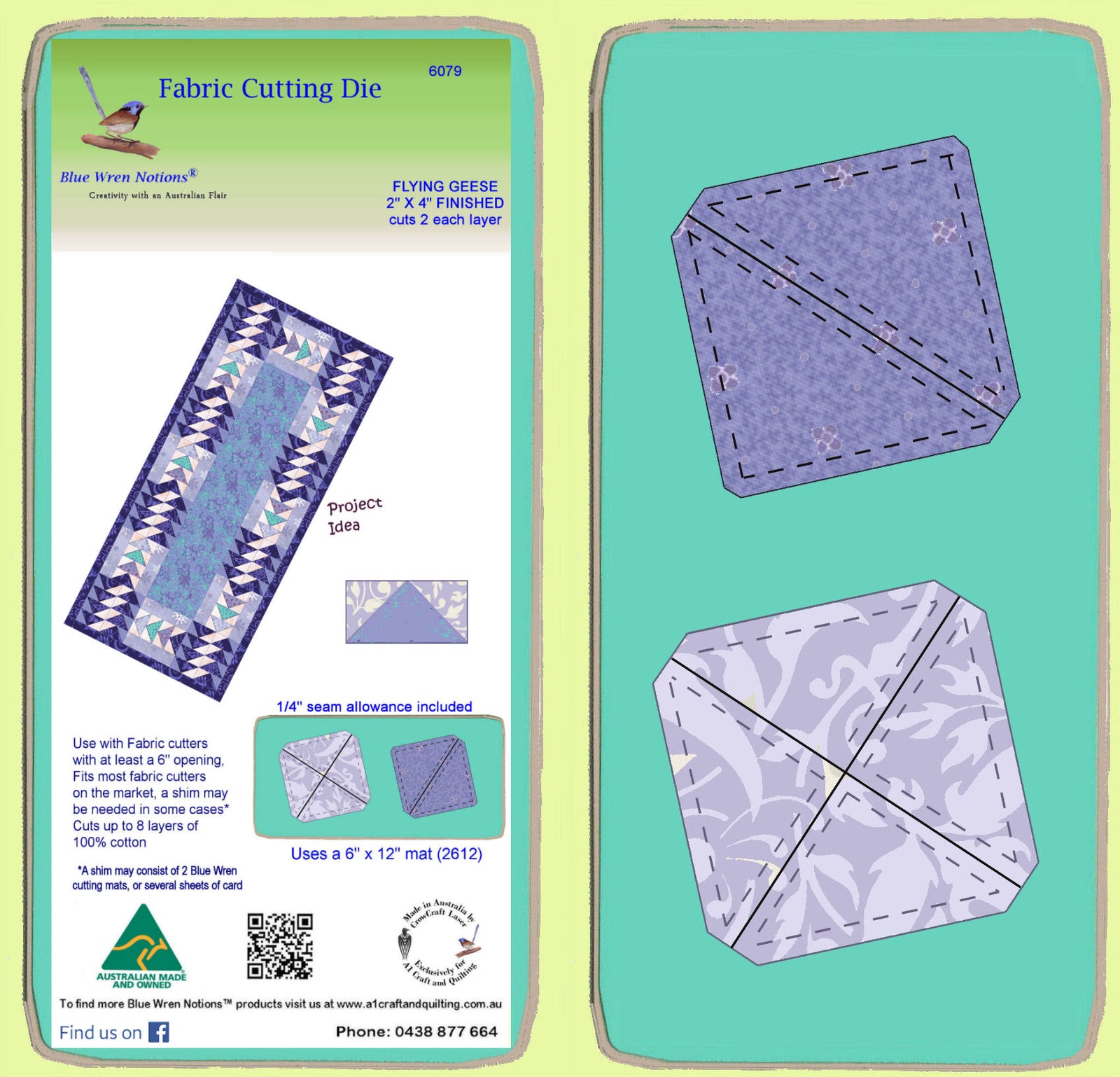 Flying Geese - 4" x 2" finished - 6079 - Mat included