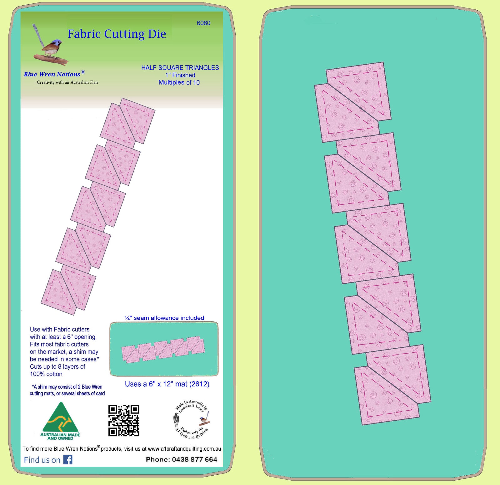 Triangle, Half Square 1" finished  6080