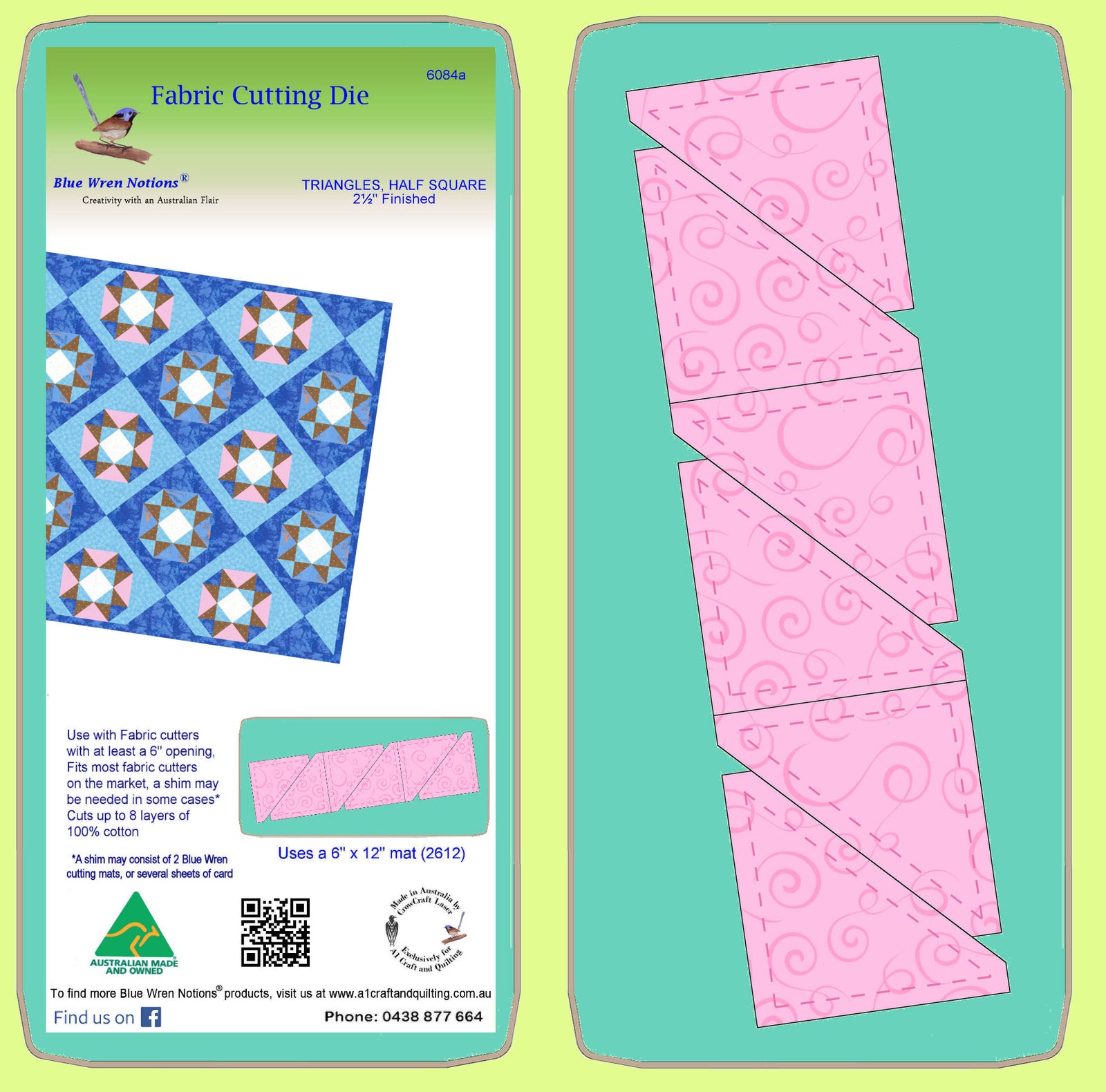 Triangle, Half Square 2½" finished-  6084a