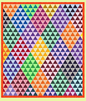 Triangles, Equilateral  2" finished - Multi x 6 (6091)