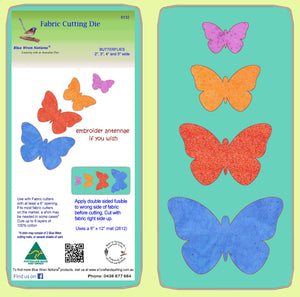 Butterflies 2", 3", 4" and 5" wide - 6132 - Mat Included