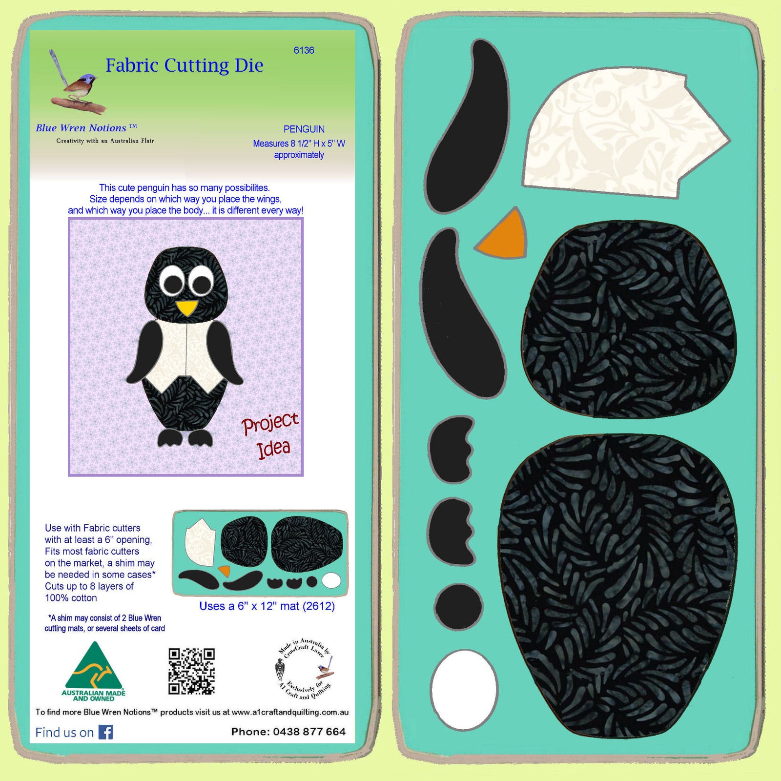 Penguin - Approx 8 1/2"H x 5"W - 6136 - Mat included