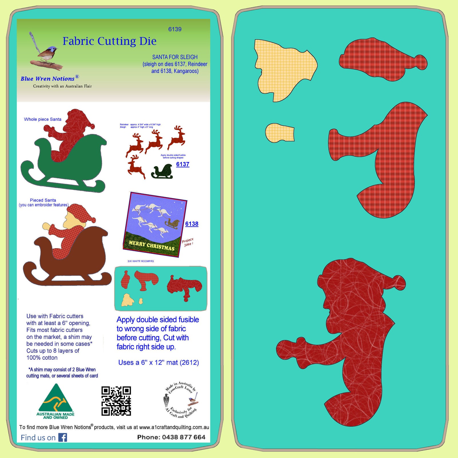 Santa to go in Sleigh - 6139 - complete with mat - Not the sleigh