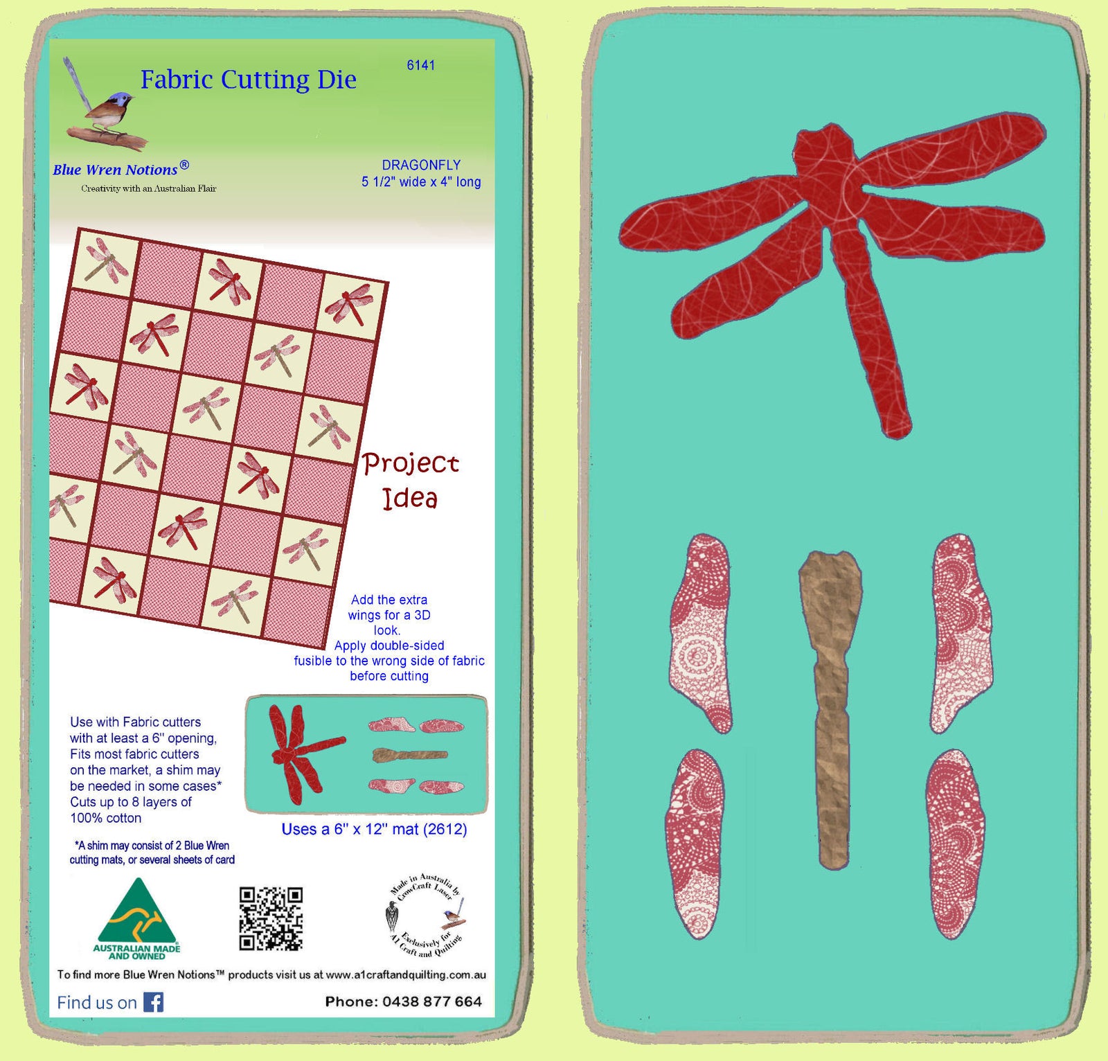 Dragonfly - 6141 - 5 1/4" W x 4" L - Mat Included