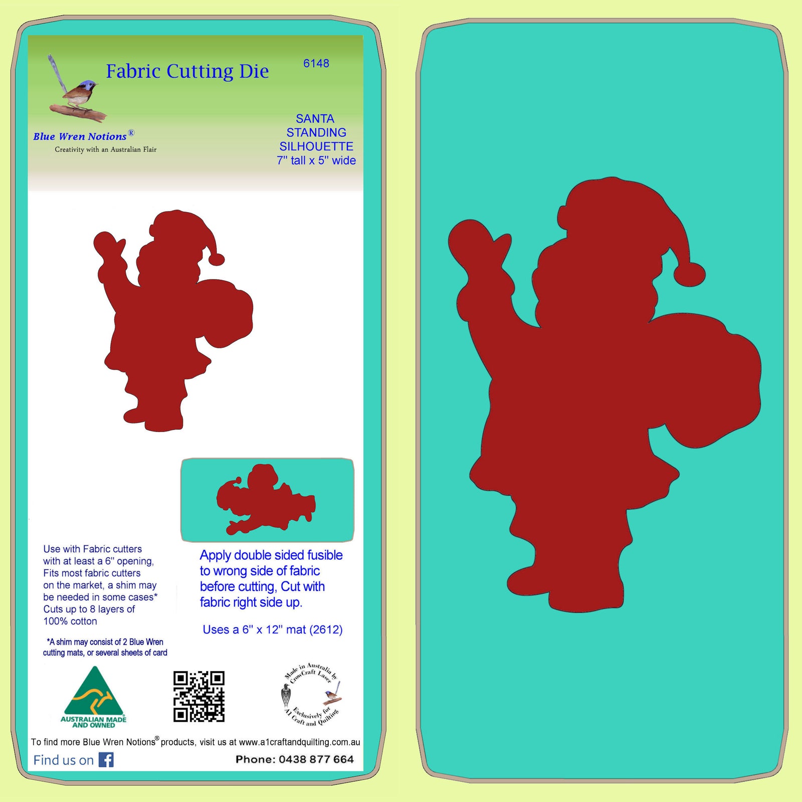 Santa  - Standing - 6148 - complete with mat