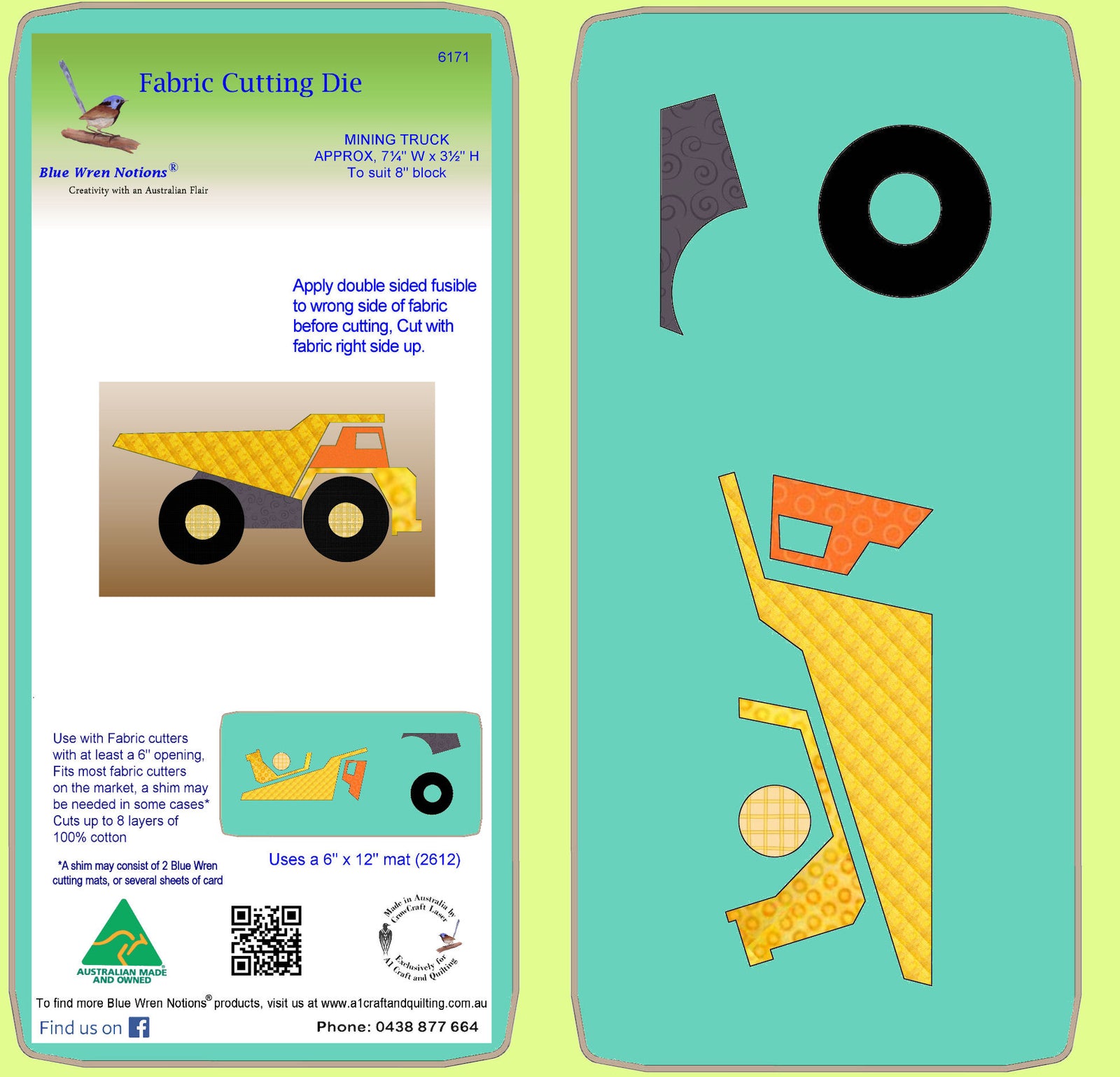 Mining Truck- Small - 6171 - Includes cutting mat