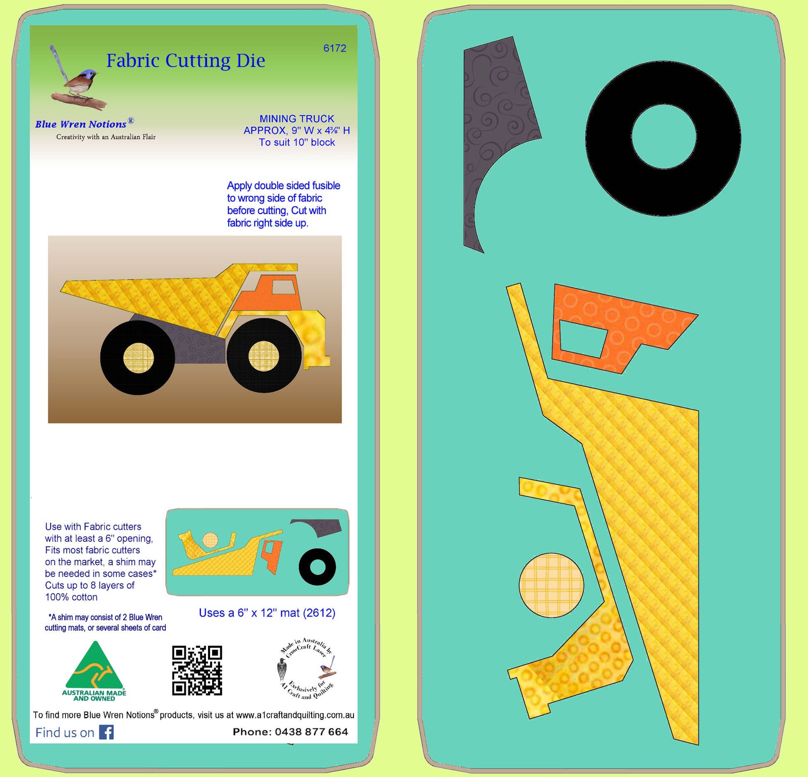 Mining Truck- Medium - 6172 - Includes cutting mat