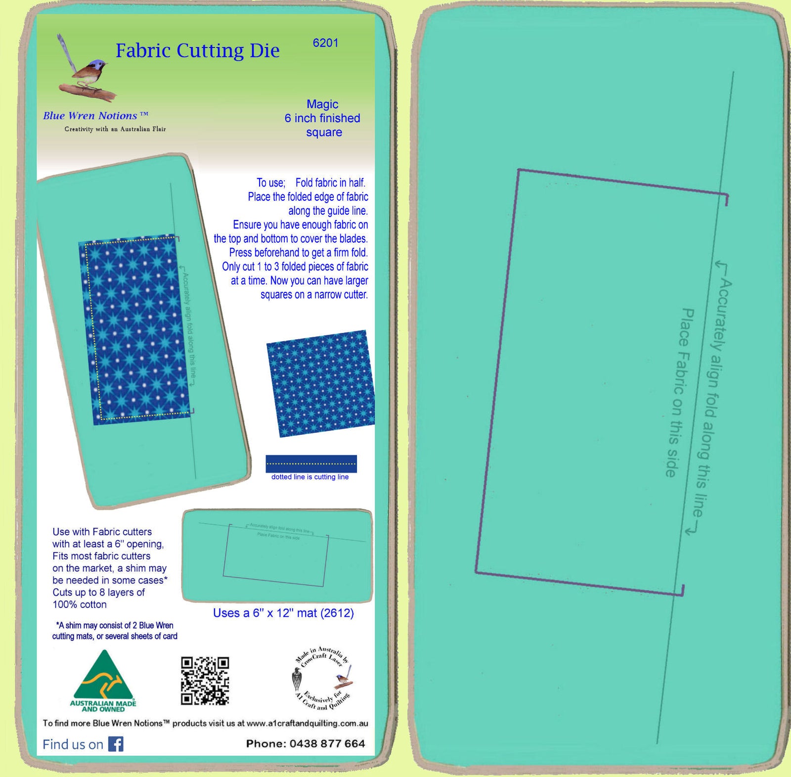 Squares,"Magic Series" 6 1/2" cut (6 inch finished ) - 6201