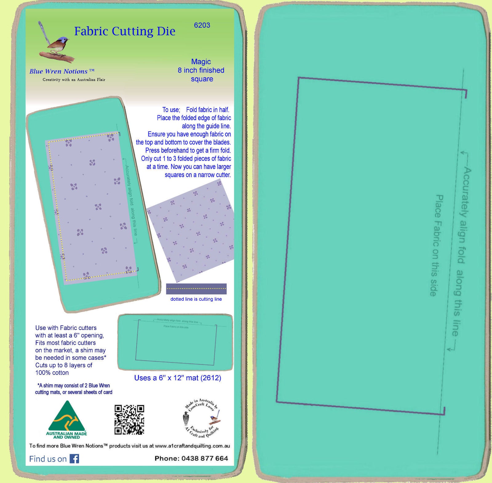 Squares, "Magic Series" 8½" Cut (8 inch finished ) - 6203 - Mat included