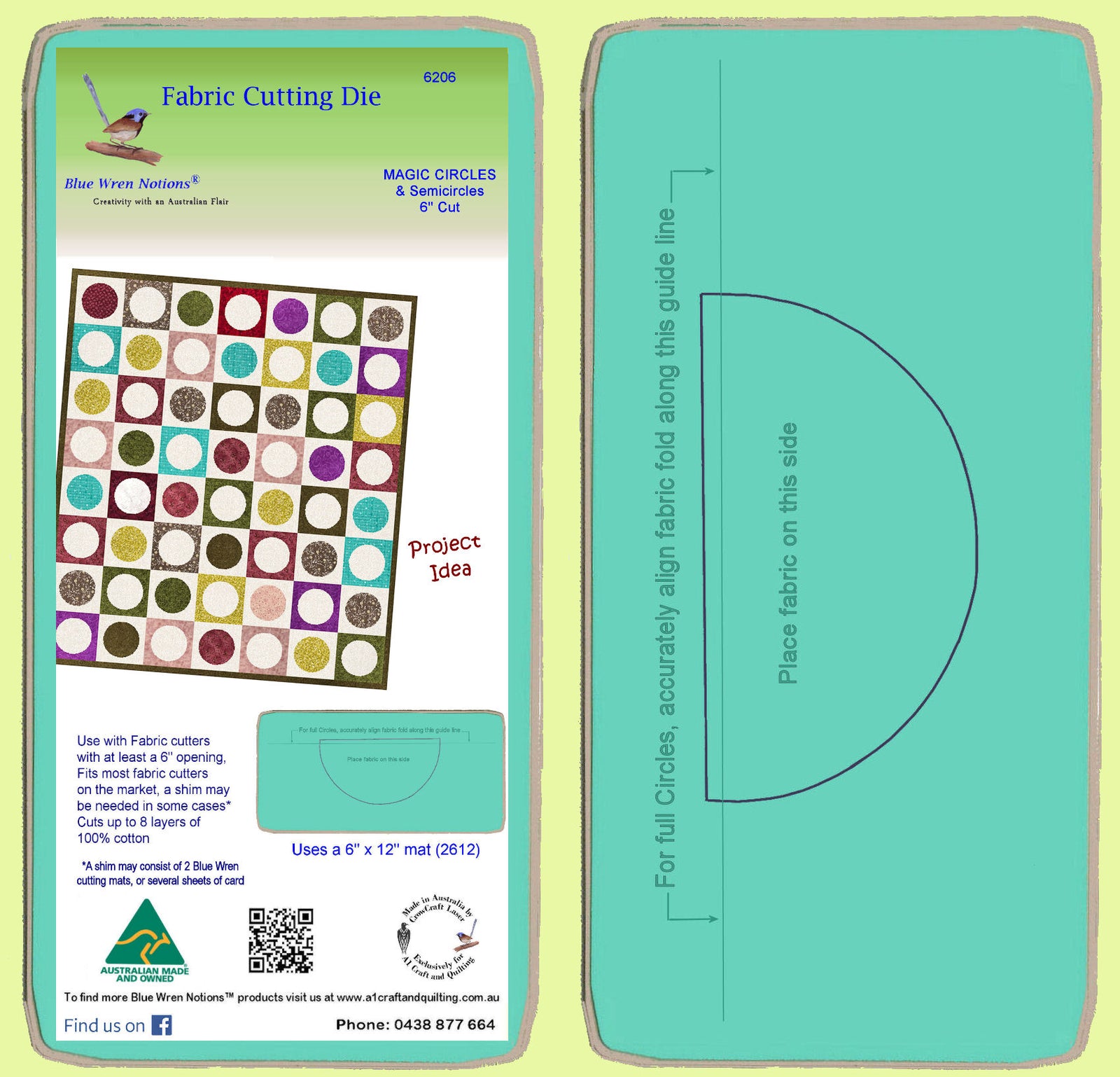 Circle &/or Semicircle 6" - "Magic Series" 6206 - Mat included