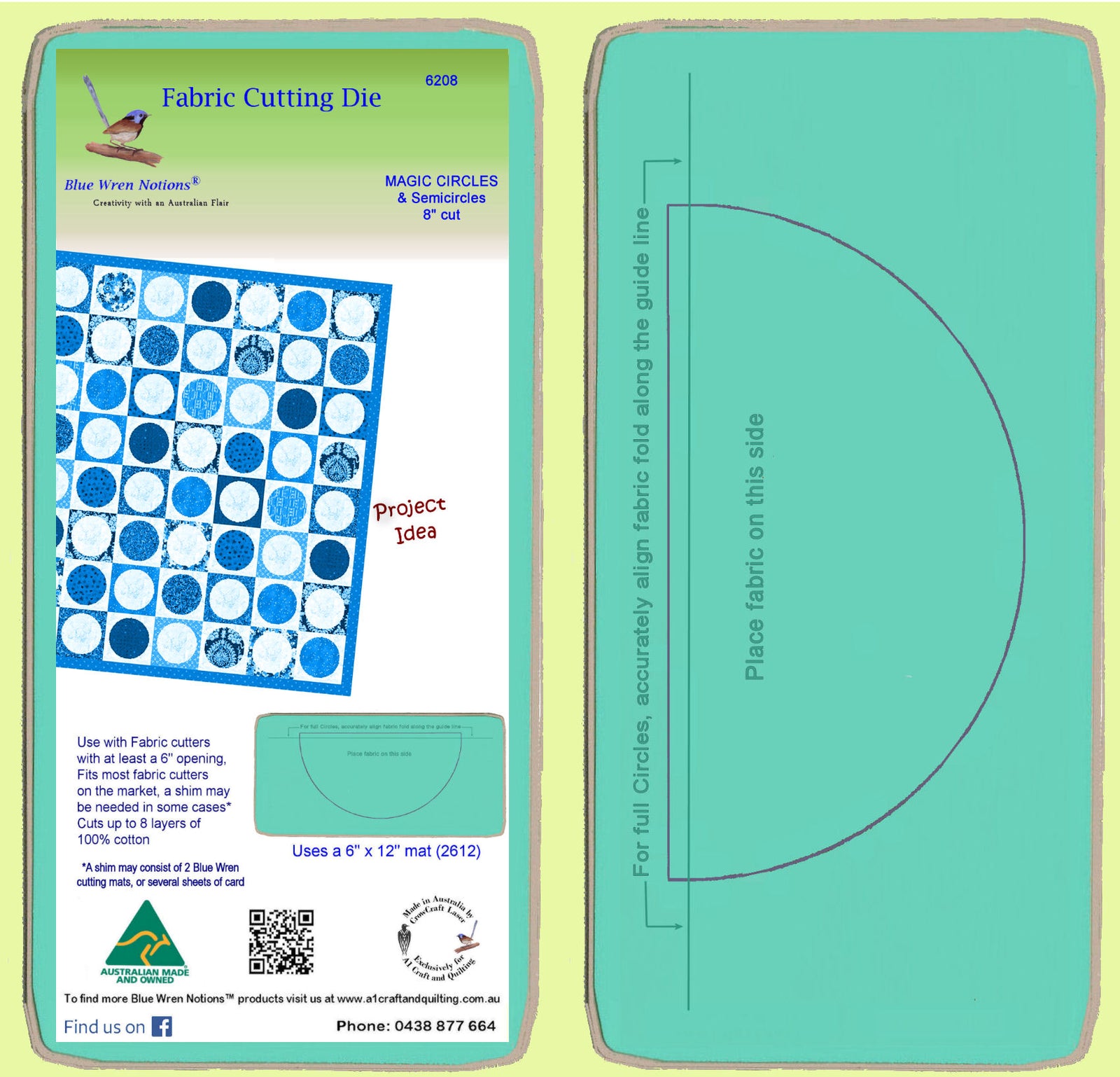 Circle &/or Semicircle 8" "Magic Series" - 6208 - Mat included