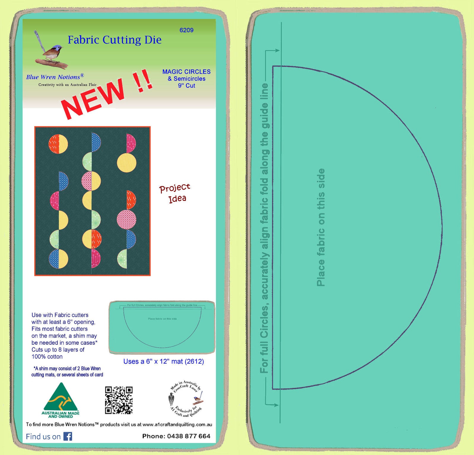 Circle &/or Semicircle 9" "Magic Series"- 6209 - Mat included