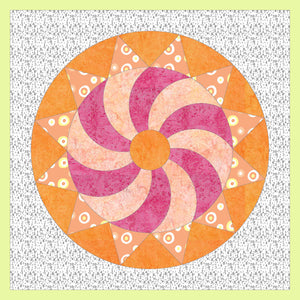 Swirly Wheel - 6216 - makes a 16½" block (when appliqued) -mat included