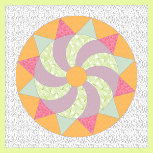 Swirly Wheel - 6216 - makes a 16½" block (when appliqued) -mat included