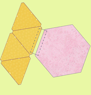 Triangles, Equilateral  3.2" finished sides, 4 on die - 6231 - includes cutting mat