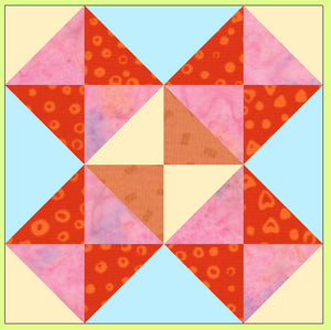 Triangles, Quarter Square, 2" finished block - 6235b - Mat Included