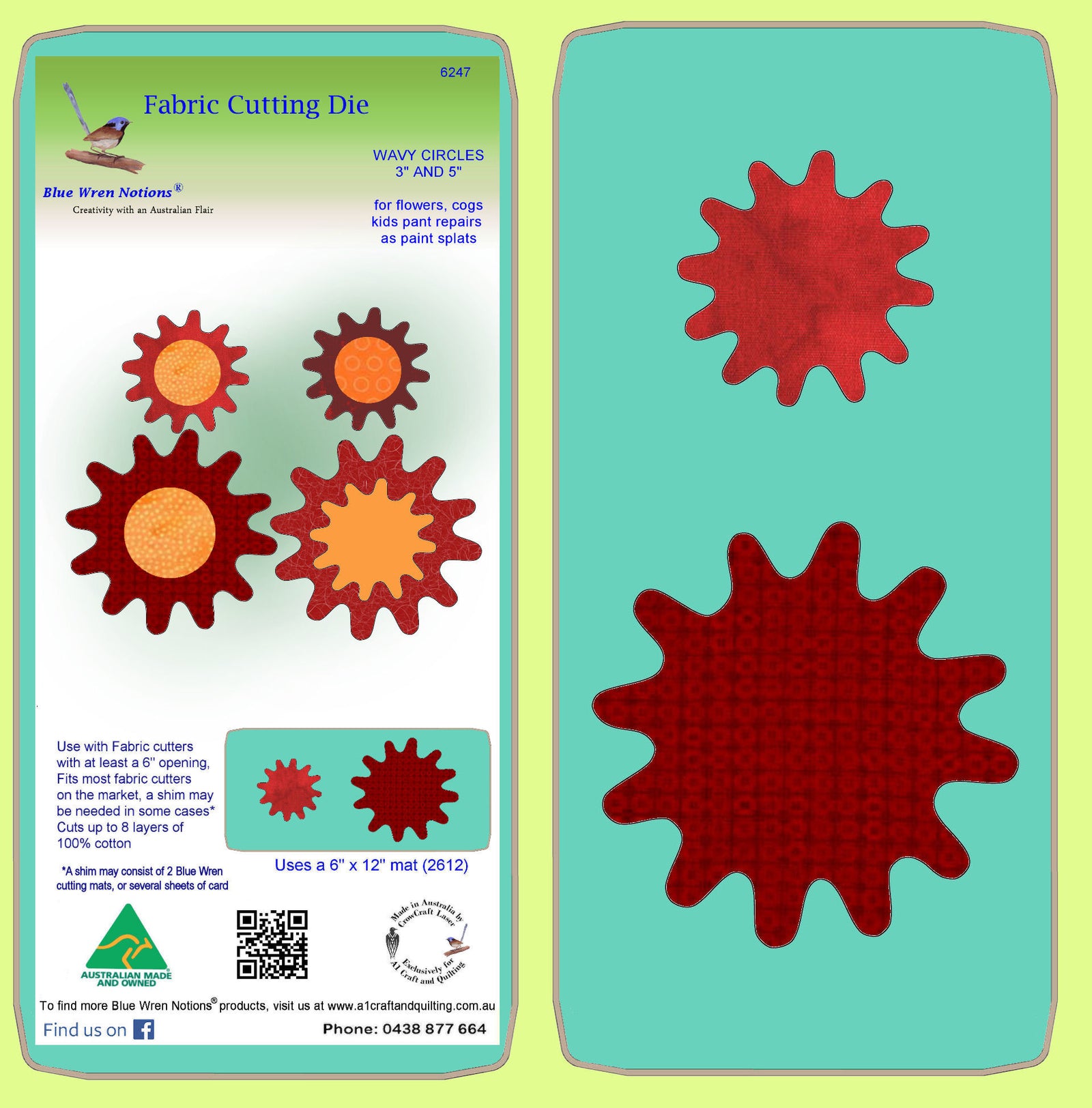 Wavy Circles 3" and 5" - 6247 (was 7000) - Mat Included