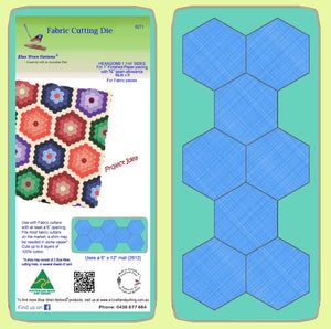Hexagons 1 7/16th inch sides, to finish at 1", paper pieced -  6271 - includes cutting mat