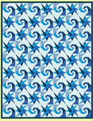 Interwoven Star 8" finished - 6364a   - For use with directional prints. Mat and clear cover included