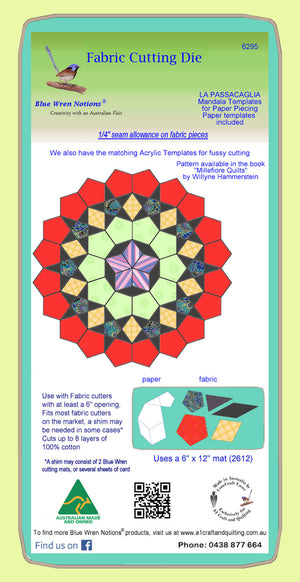 La Passacaglia Mandala Templates - Includes paper template dies - 6295, includes cutting mat