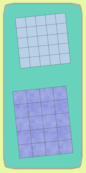 Squares ¾"cut & 1" cut Combo - Multi 25 & 20 - 6317 - Includes cutting mat 2612