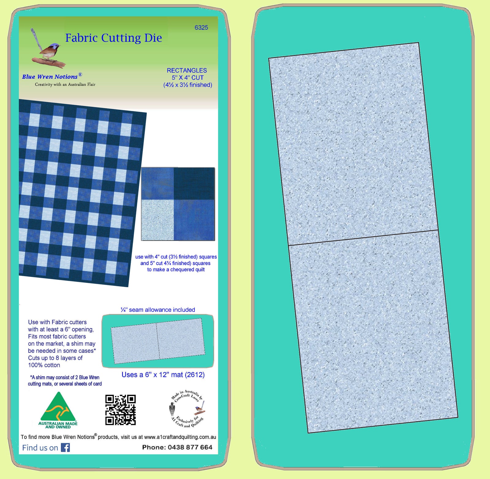 Rectangle 5" x 4" cut - 4½" x 3½" finished - 6325