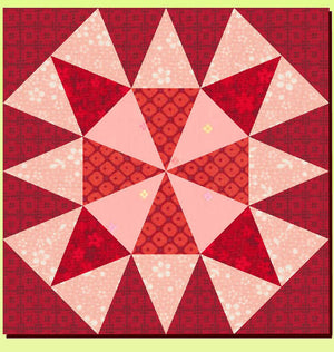 Morning Star - 6368 - makes an 8" finished block - For smaller cutters -Pattern, design layout and mat included