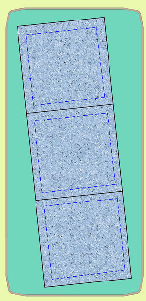 Squares 3¾"cut x 3 - 6384 - Includes cutting mat 2612