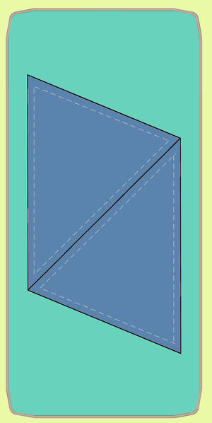 Triangle, Isosceles 5" x 6" cut - 6396 - mat included
