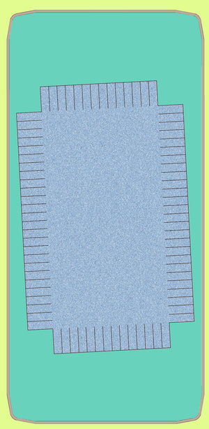 Rag Rectangle - 5" x 8" cut, 3" x 6" finished - 6426 - includes cutting mat