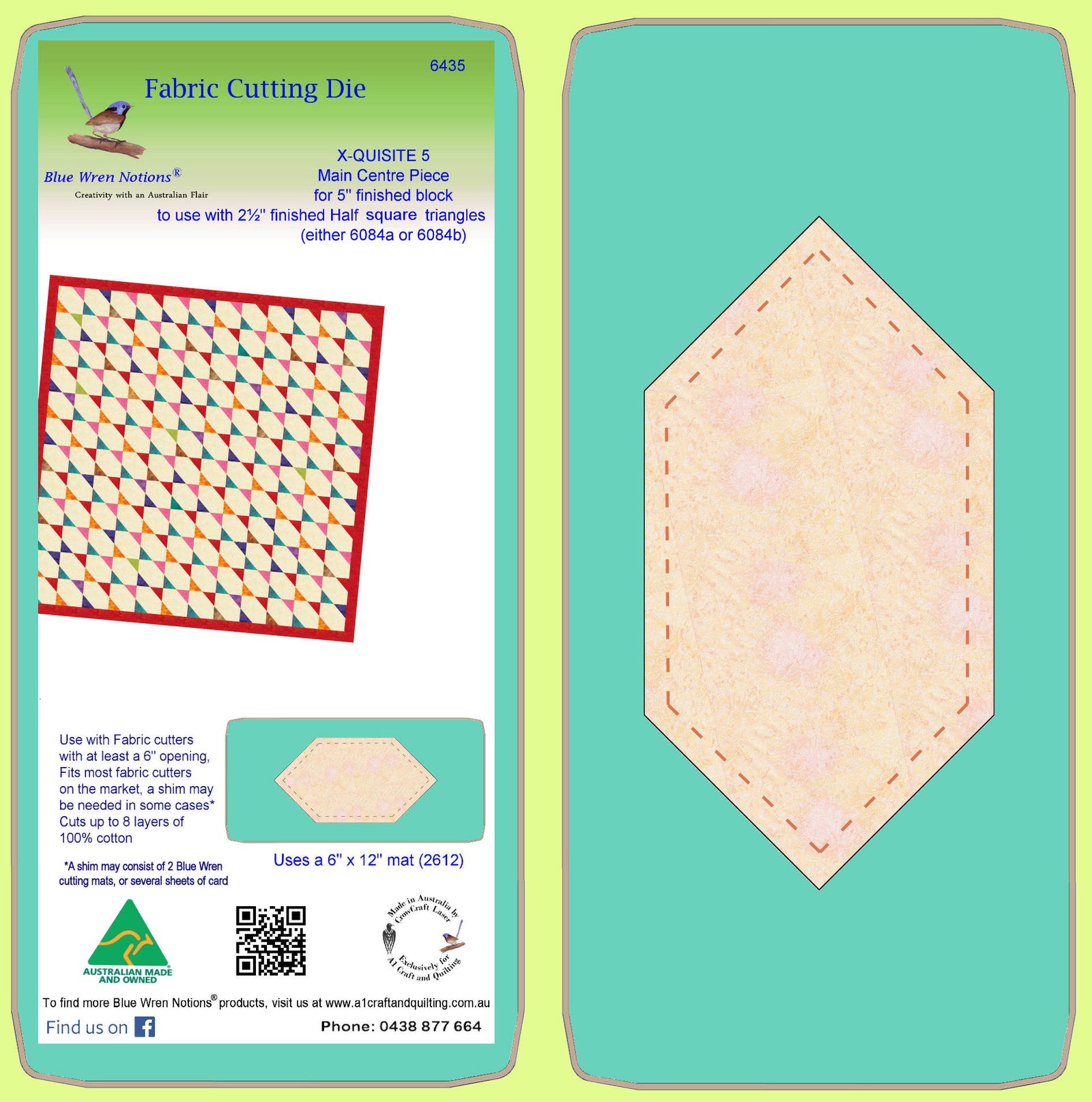 X-Quisite-5;  5" finished Block - 6435 - Includes cutting Mat