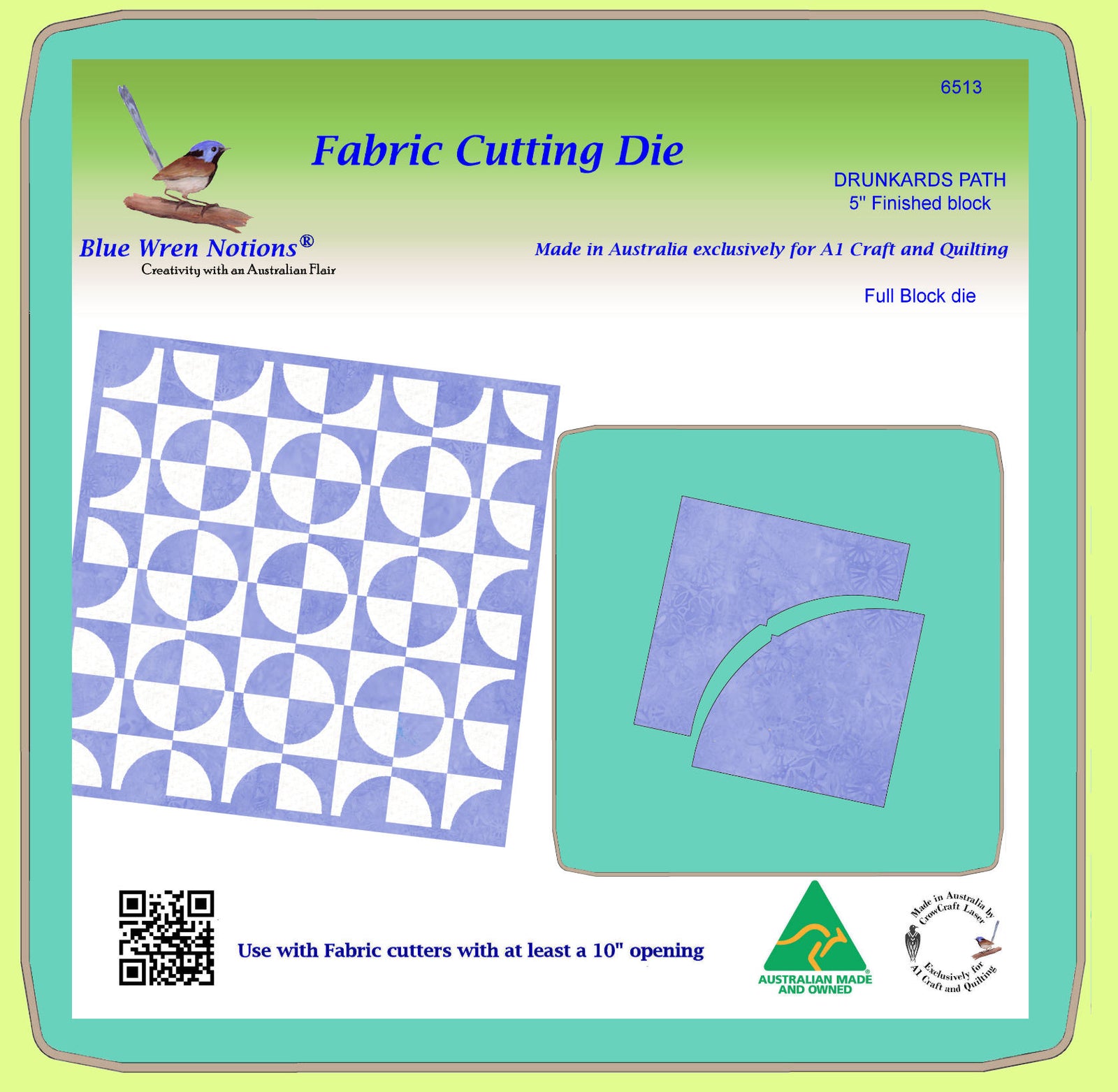 Drunkards Path 5" finished - 6513 - Mat Included