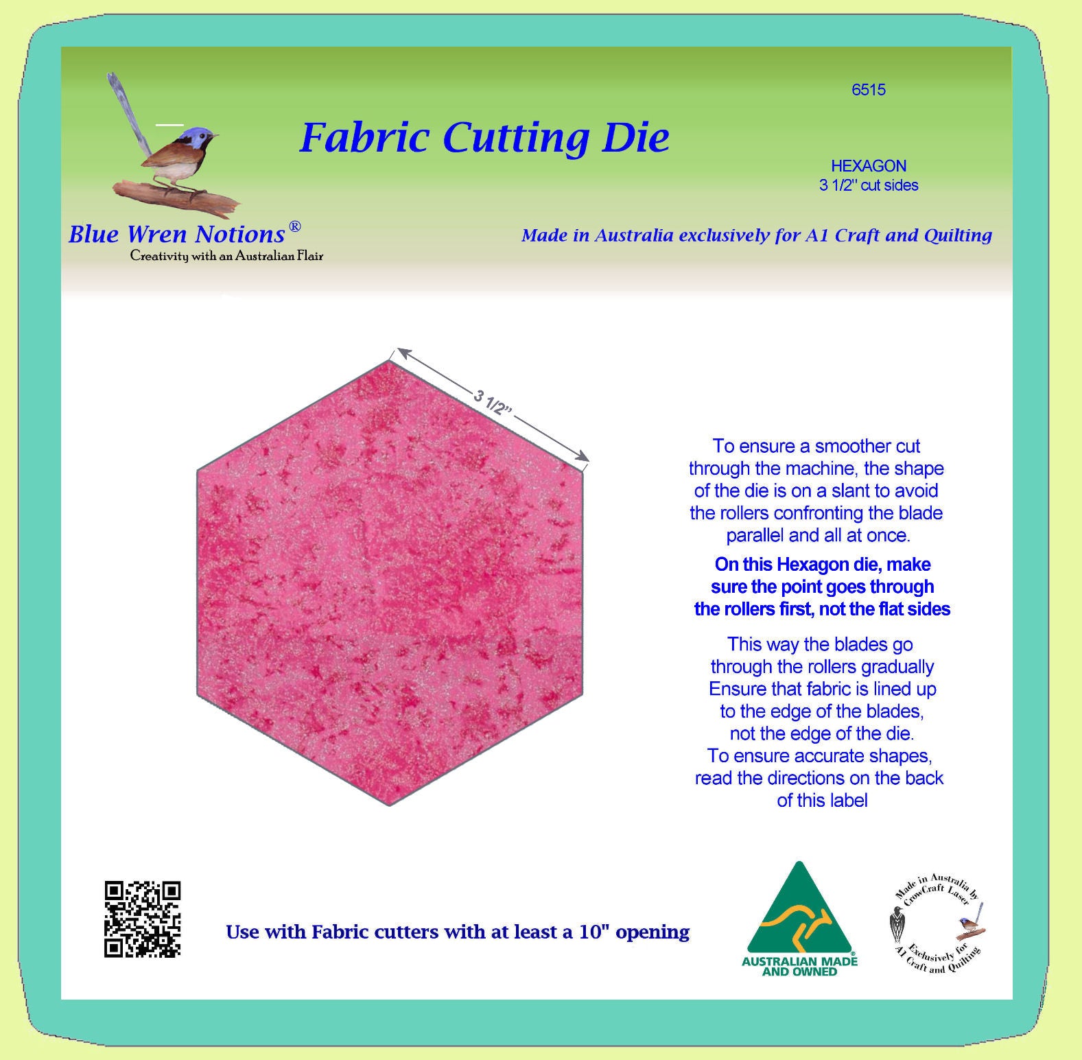 Hexagons 3 1/2" cut Sides - 6515 with mat