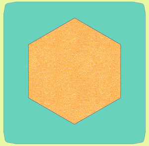Hexagons 4" cut Sides - 6516 with mat included