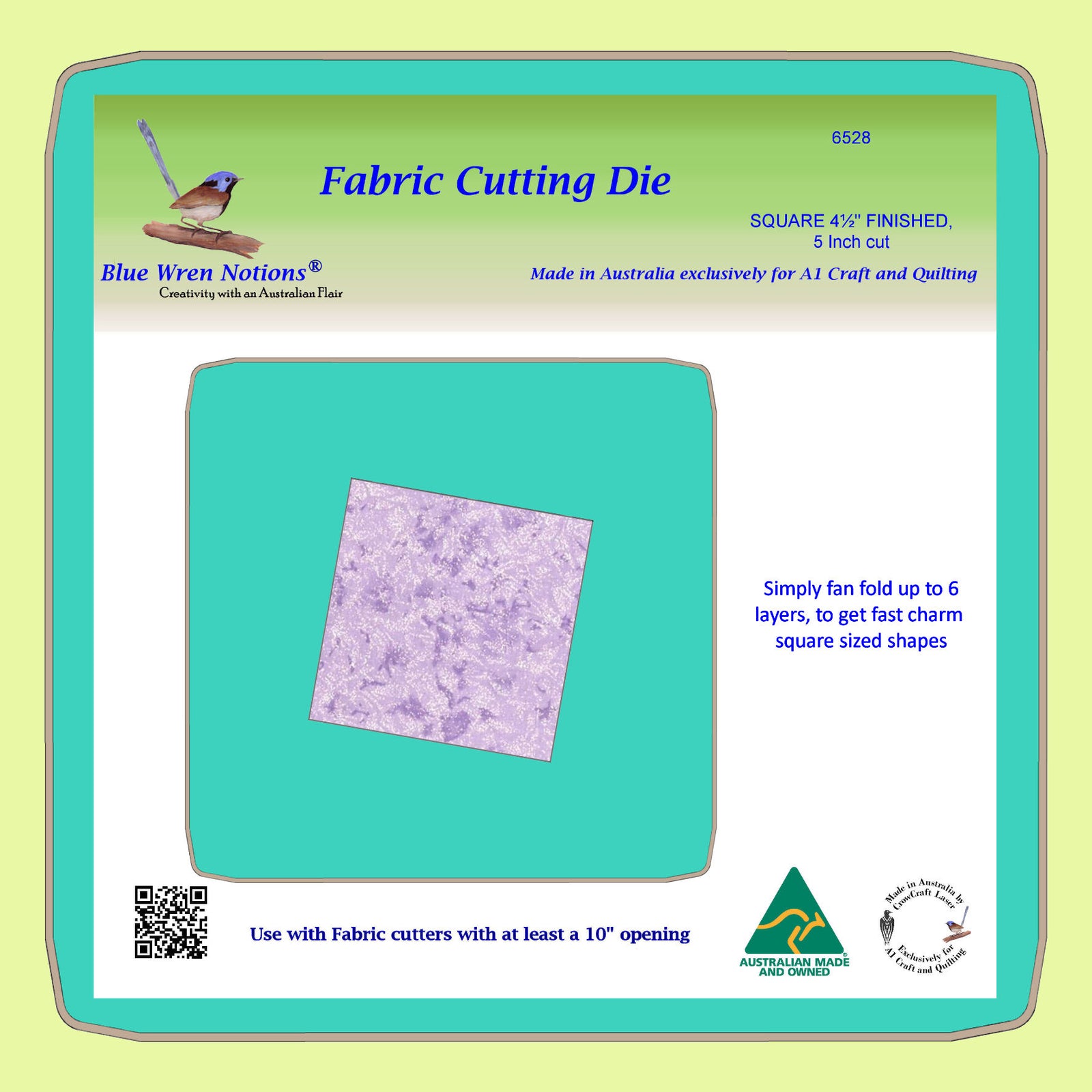 Squares 5" cut - 4 1/2" finished - 6528 - Mat (2101) included.