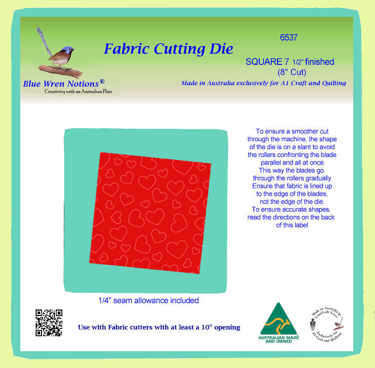 Squares - 8" cut (7 ½" finished) - 6537 - Mat (2101) included.