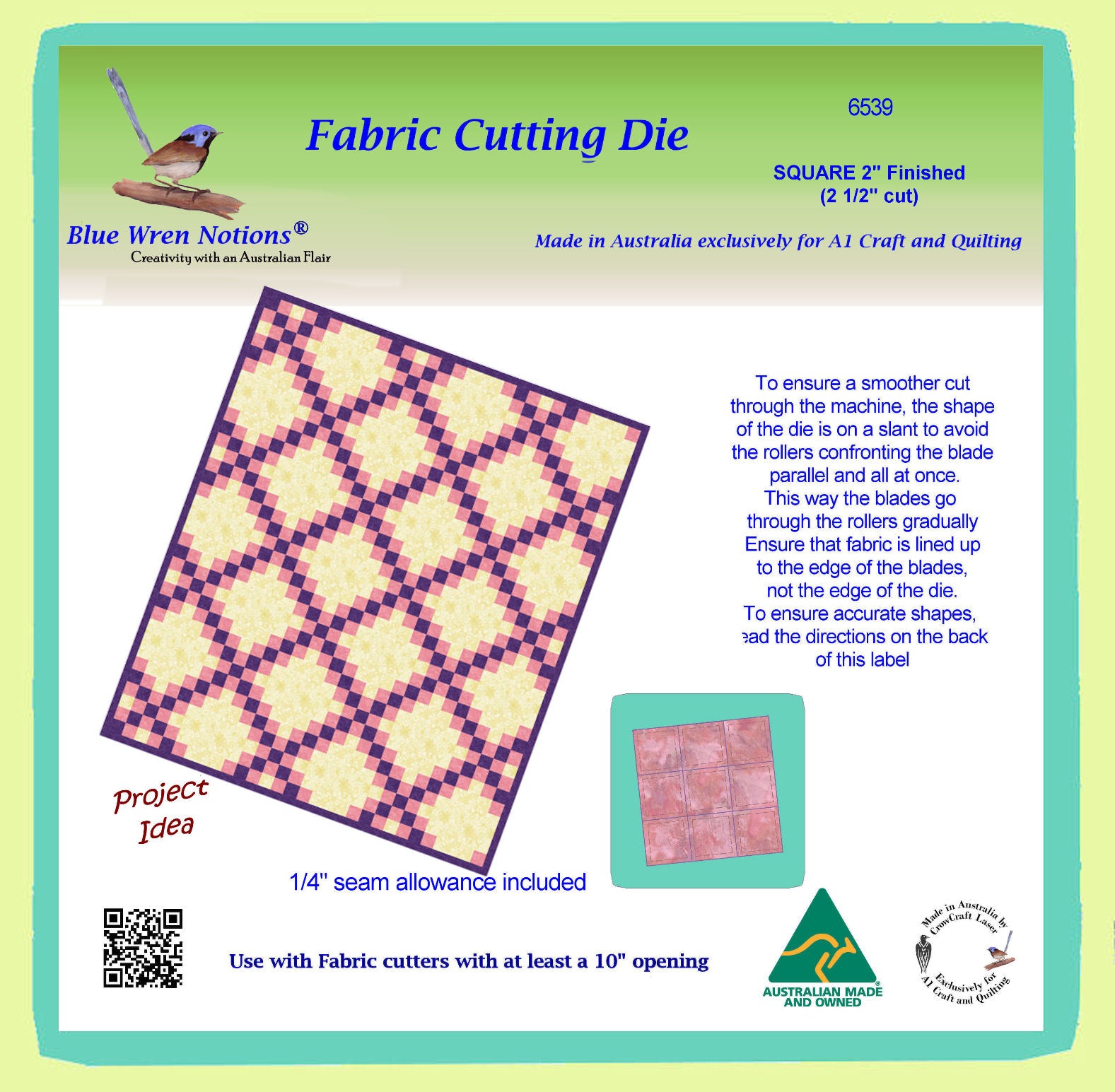 Squares 2½" cut (2" finished) x 9 - 6539 (2 1/2" cut) Mat Included