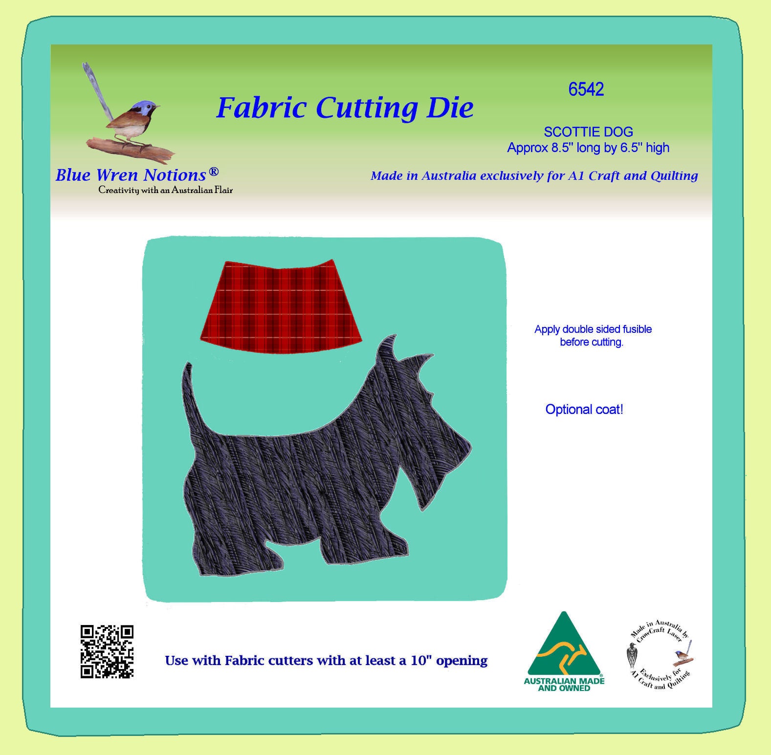 Scottie Dog Large - 6542 Mat included