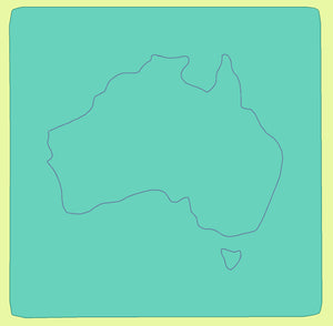 Australia - Map - Approx 8" across- 6547 - includes cutting mat