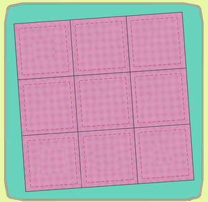 Squares 3" cut (2½" finished) x 9 - 6549 (3" cut) Mat Included