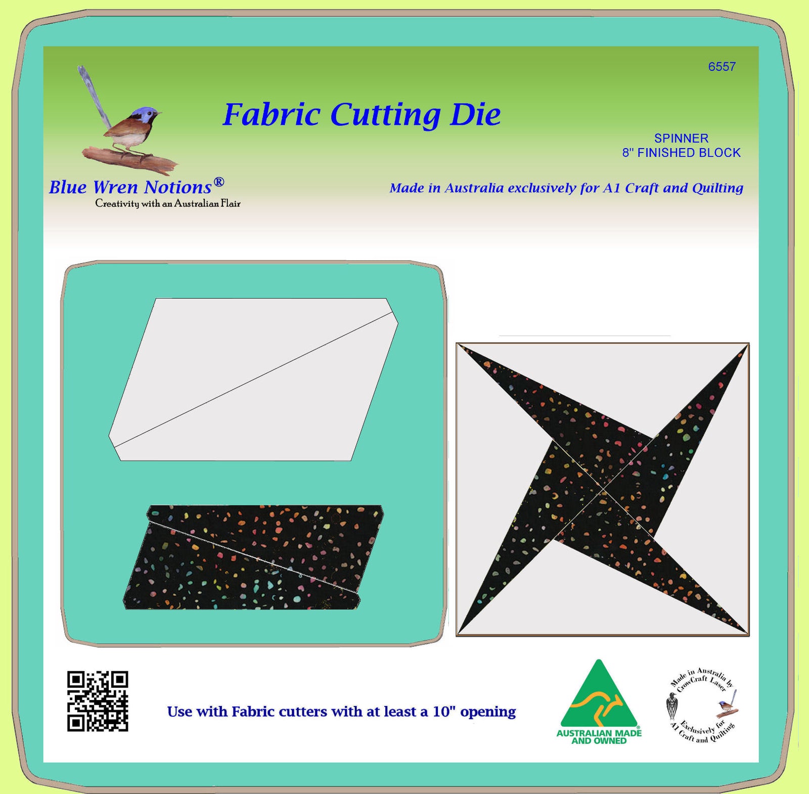 Spinner - 8" finished block - 6557 - Mat and instructions included