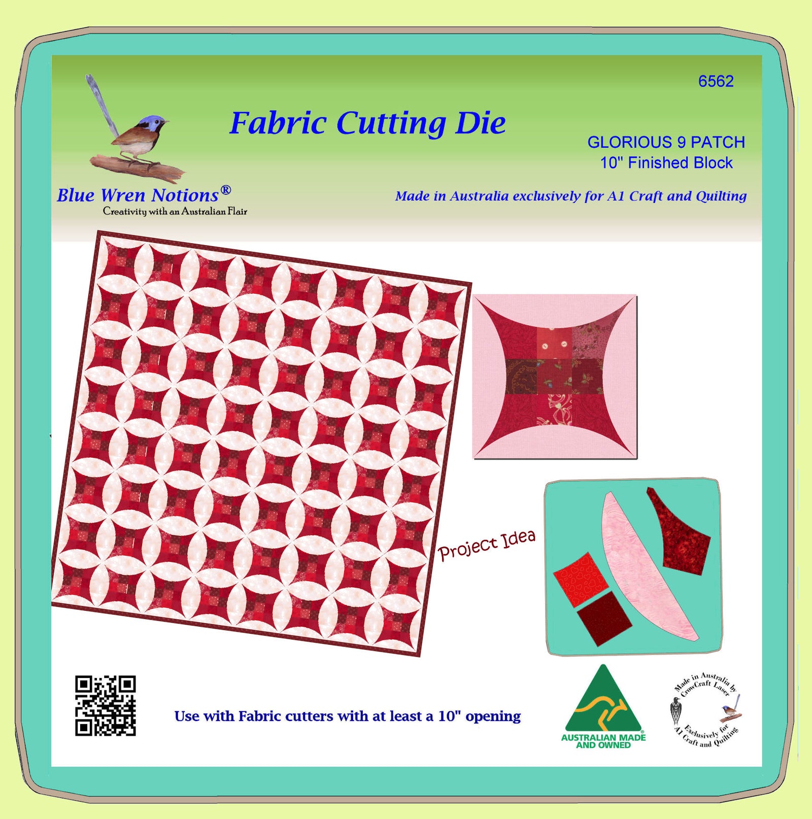 Glorious 9 Patch - (10" finished Block) -  6562 - Mat Included