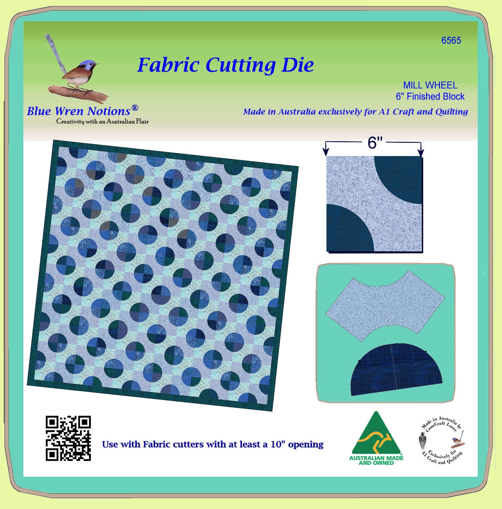 Mill Block  6" finished block- 6565 -  mat included